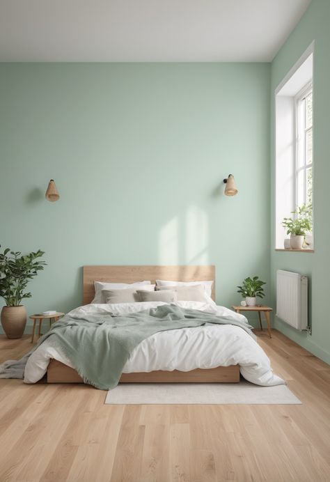 Mint Green Paint Walls Bedrooms, Paint Colour Ideas For Bedroom, Bedroom Mint Green Walls, Mint Green House Interior Design, Mint Walls Bedroom, Mint Green Bedroom Walls, Mint Green Paint Walls, Bedroom Ideas Mint Green, Mint Green Girls Bedroom