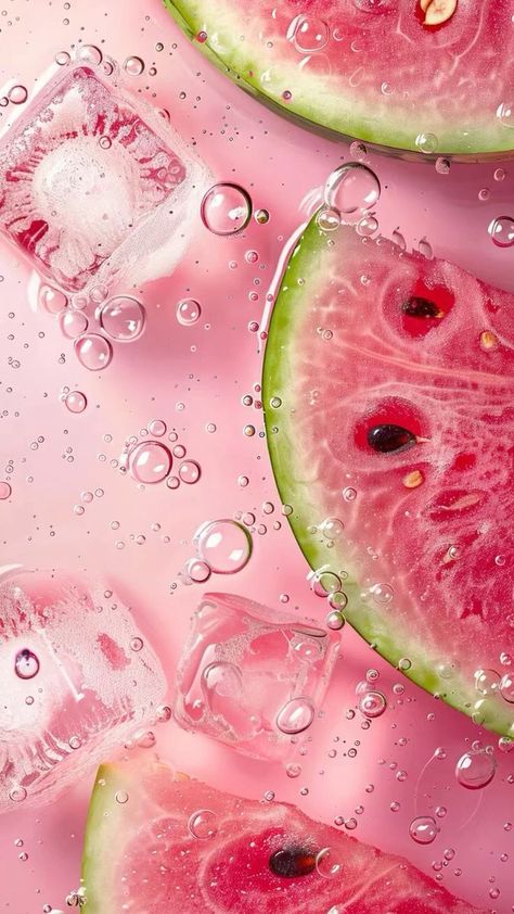 Bright Summer Wallpaper Iphone, Pink Fruit Aesthetic, Aesthetic Fruit Wallpaper, Fruit Wallpaper Iphone, June Aesthetic Wallpaper, Pink Summer Wallpapers, June Wallpaper Aesthetic, Cute Summer Wallpaper Iphone, Summer Wallpaper Iphone