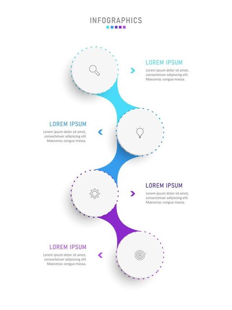 Vector Infographic label design template with icons and 4 options or steps. Can be used for process diagram, presentations, workflow layout, banner, flow chart, info graph. Modern Chart Design, Flow Infographic Design, Infographic Design Layout Landscape, Process Design Infographic, Process Chart Design, Process Flow Design, Flow Chart Design Layout, Process Design Layout, Graph Design Ideas