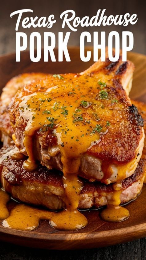 Enjoy the juicy and flavorful Texas Roadhouse Pork Chop at home with this simple recipe. Perfectly seasoned and grilled to perfection, it's a family favorite! Texas Roadhouse Sauce, Juicy Grilled Pork Chops, How To Marinate Pork Chops, Copycat Texas Roadhouse Pork Chops, Marinades For Pork Chops, Tender Juicy Pork Chops, Recipe For Boneless Pork Chops, Tender Fried Pork Chops, Copycat Pork Chop Recipes