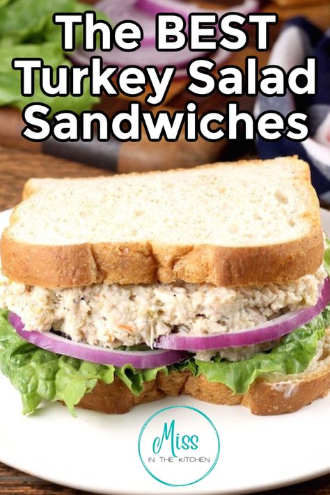 Leftover Thanksgiving Turkey Sandwiches, Turkey Spread Recipe, Easy Turkey Salad Recipe, Turkey Breast Sandwich Recipes, Turkey Sandwiches Ideas, Turkey Salad Sandwich Recipe, Chopped Turkey Sandwiches, Leftover Shredded Turkey Recipes, Turkey Sandwich Recipes Cold