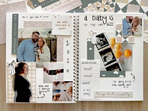 Pregnancy Photo Journaling and Free Downloads — Persnickety Box Scrapbook Minimalist Ideas, Baby Scrap Booking Idea, Birth Scrapbook Ideas, Scrapbook Ideas For Childhood Memories, Maternity Scrapbook Ideas, Pregnant Scrapbook Ideas, Scrapbooking Baby’s First Year, Photos Book Ideas, Pregnancy Documentation Ideas