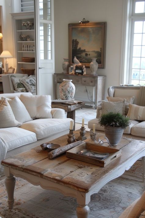 15 French Country Living Room Ideas That Will Make You Say “Ooh La La!” - DreamyHomeStyle French Decor Aesthetic, French Country Room Decor, French Country Apartment Decorating, French Chic Living Room, French Country Modern Living Room, French Farmhouse Decor Living Room, French Interior Design Living Room, French Vintage Living Room, Rustic French Country Living Room