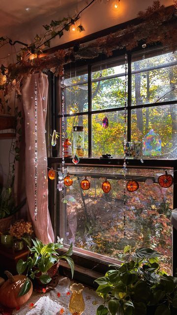 Practical Magic Apartment Aesthetic, Witchy Window Decor, Witchy Farmhouse, Witchy Home Aesthetic, Witchy Cottage, Dreamy Room, Maximalism, Dream Room Inspiration, Dream House Interior