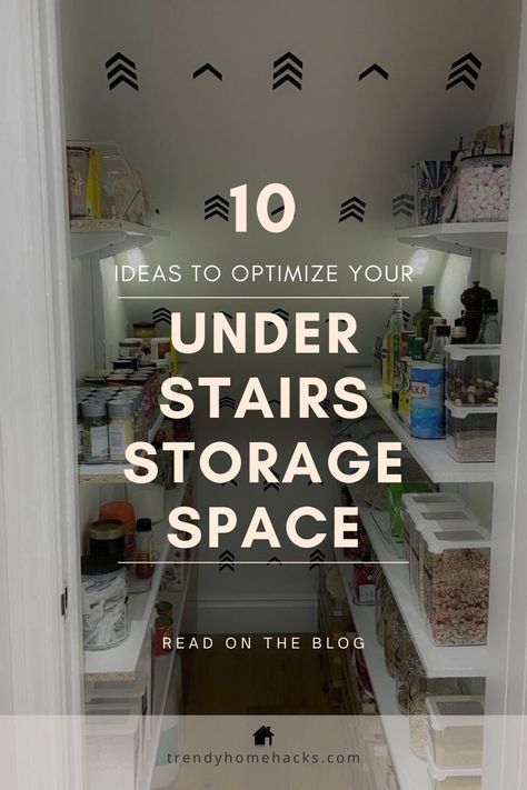 Discover ten ideas to maximize your living space, tailored to suit cozy cottages, trendy city apartments, or spacious suburban homes.   Unlock the potential of the space under your stairs! Often overlooked and left to collect dust, this area can become a catch-all for random items.   In this blog post, we dive into creative and efficient storage solutions to transform this hidden gem.   Ready to make the most of every inch? Visit the Trendy Home Hacks blog to read more and get inspired! Tiny Under Stairs Ideas, Shoe Closet Under Stairs Ideas, Best Under Stairs Storage Ideas, Understairs Organisation, Under Stairs Hanging Storage, Under Stair Shelving Ideas, Under The Steps Storage Ideas, Door Under Stairs Ideas, Under Stairs Diy Ideas