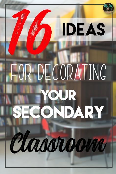 Sixteen secondary classroom decoration ideas from middle and high school teachers. Decorating middle and high school classrooms can be challenging, but with these tips, you're sure to find something new to add to your existing decor. Industrial Chic Classroom Decor, Classroom Decorations For High School, High School Wall Decor, Comfy High School Classroom, Middle School Room Decor, Hs Classroom Decor, High School Room Decor, Secondary Classroom Decor English, High School Classroom Decor Ideas