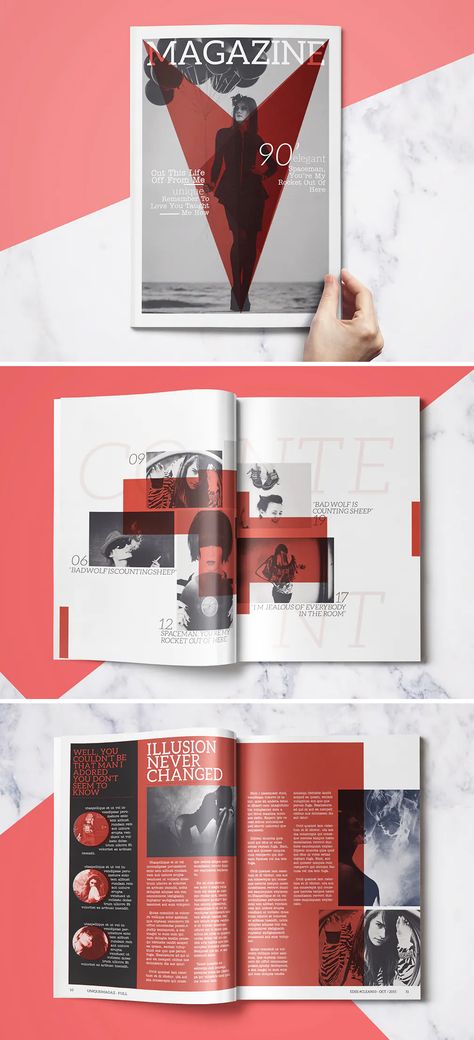 Elegant Magazine Layout Design. 22 Pages Magazine Layouts, Elegant Magazine Layout, Teen Magazine Layout, Elegant Magazine, Creative Magazine, Indesign Magazine, Indesign Magazine Templates, Page Layout Design, Multi Picture