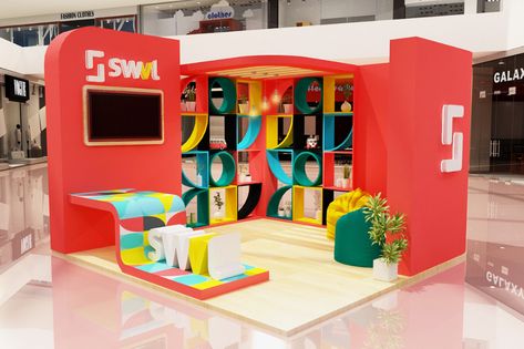 Swvl Booth on Behance Booth Design Exhibition, Branding Campaign, Event Booth Design, Expo Stand, Stand Feria, Mall Decor, Accel World, Event Booth, Experiential Marketing