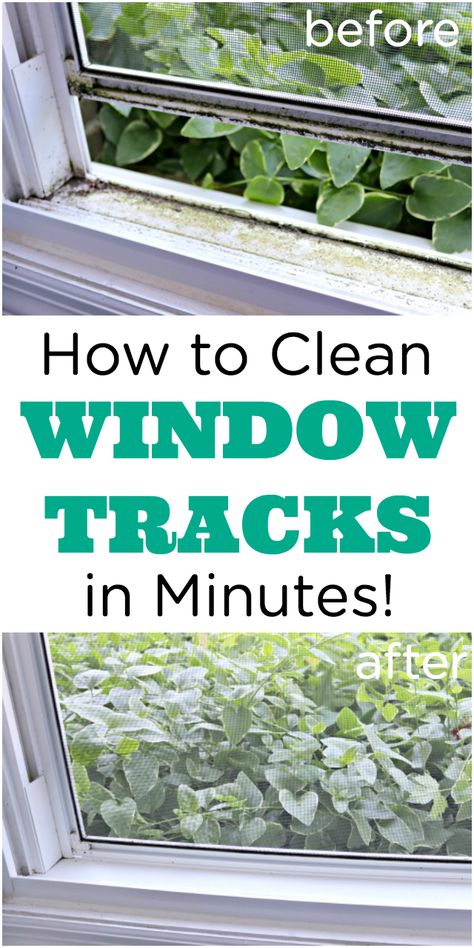 How to clean dirty window tracks and window screens too! via @Mom4Real Household Cleaning Tips, Clean Window Tracks, Cleaning Window Tracks, Clean Window, Cleaning Painted Walls, Deep Cleaning Tips, Window Screens, Toilet Cleaning, Clean Dishwasher