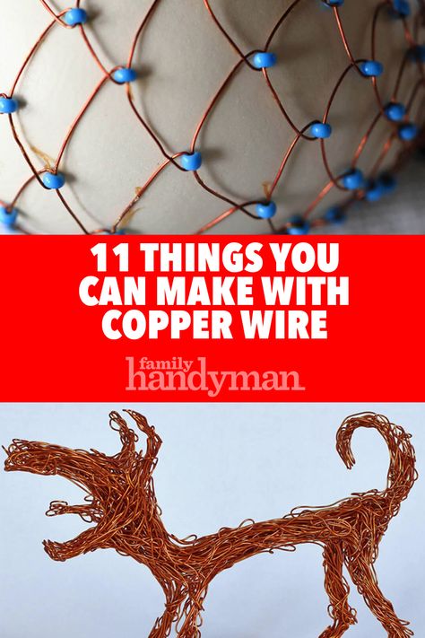 Crafts With Electrical Wire, Copper Wire Art How To Make, Easy Wire Wrapping Stones Rings, Copper Wire Jewelry Artful Home, Electrical Copper Wire Art, Bending Wire Art, Cooper Wire Art, Diy Wire Wall Art, Crafts With Copper Wire