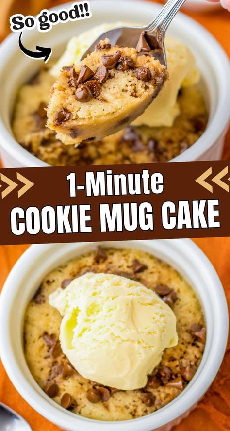 Microwave Chocolate Chip Cookie Easy Microwave Desserts Cookie In A Mug, Easy Chocolate Chip Cookie In A Mug, Easy Cookie Mug Recipe, Cookie In A Mug Recipe Microwave No Egg, Chocolate Chip Microwave Mug Cake, Cookie Recipes In Microwave, Easy Mug Chocolate Chip Cookie, One Cup Cookie Recipe, 10 Minute Dessert Recipes