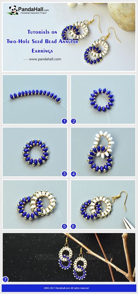 Cincin Diy, Anting Manik, Beaded Earrings Tutorials, Beaded Earrings Diy, Beaded Earrings Patterns, Beaded Bracelet Patterns, Handmade Wire Jewelry, Homemade Jewelry, Beaded Jewelry Patterns