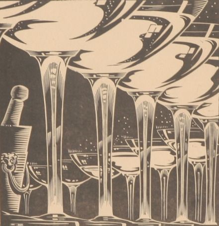 Champagne Glasses (1937) Source: Antique Helper Art Deco Champagne, Champagne Party, Cocktail Art, Wood Block Printing, Art Deco Posters, Poster Designs, Wood Engraving, Champagne Glasses, Woodblock Print