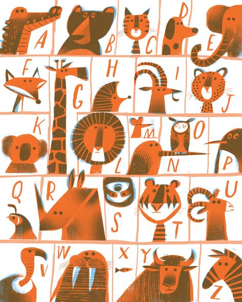 “Here's a little A to Z of animals.... Get this on a range of products at my various portals....link in profile #photooftheday #draw #birds #animals #animalart #atoz #alphabet #animalalphabets #animalalphabet #letters #alphabetart #typography” Atoz Alphabet, Gareth Lucas, Draw Birds, Geometric Artists, Alphabet Animals, Photoshop Artwork, Mid Century Illustration, Children's Illustration, Alphabet Stickers