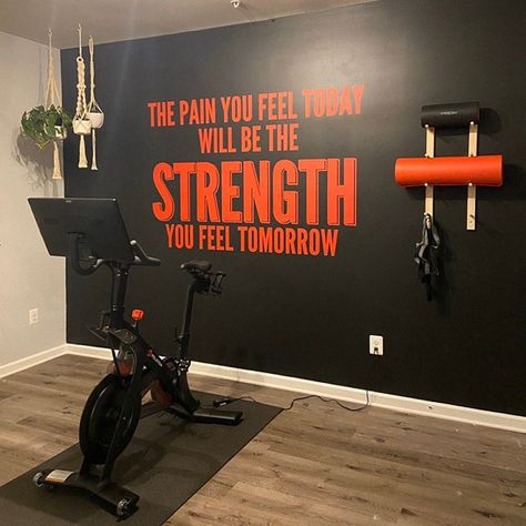 Exercise Stickers Gym Wall Decal Workout Stickers | Etsy Exercise Stickers, Mini Gym At Home, Workout Stickers, Home Gym Basement, Dream Home Gym, Gym Design Interior, Small Home Gym, Gym Wall Decor, Home Gym Garage