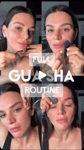 Sarah Fraggis on Instagram: "Here's a complete Gua Sha routine for your face using a traditional heart-shaped tool. 

I'm thrilled for you to experience the benefits of Gua Sha on your skin! 

❤️ Be sure to save this video and join me in doing the routine when you get a chance.

Start by applying a facial oil, then perform each movement three times. 

Give it a week, and you should start to notice some positive changes.

You can find all the products used and detailed tutorials at filterlessera.com.

Xoxo- Sarah #guashatutorial #facialexercise #skincareguasha #guasha." Gua Sha Step By Step, Easy Gua Sha Routine, Gua Sha For Wrinkles, Gua Sha For Slim Face, Gus Sha Routine Double Chin, Facial Gua Sha Routine, Gua Sha Video, Gus Sha Before And After, How To Use A Gua Sha On Your Face