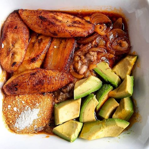 Gari And Beans Ghana, Ghana Food, Ghanaian Food, Palm Fruit, Palm Fruit Oil, African Dishes, West African Food, Ripe Plantain, African Cooking