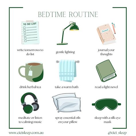 Bedtime routine for better sleep 💤 A routine is key to help trigger the body into winding down. Try one or two from this list before bed. Done consistently your body will soon associate these rituals as a sleep trigger. Nighty night xx School Night Routine, Sleeping Issues, How To Be More Organized, Sleep Rituals, Emotional Freedom Technique, Calming Music, Morning Habits, Sleep Issues, Sleep Routine