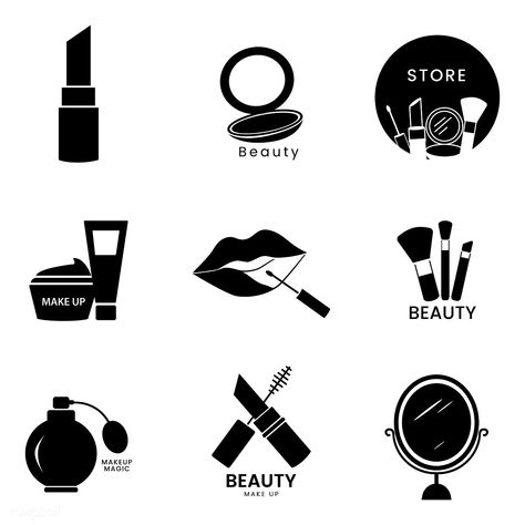 Beauty cosmetics icon set | free image by rawpixel.com / filmful Urban Makeup, Makeup Artist Logo Design, Beauty Logo Makeup, Makeup Backgrounds, Logo Makeup, Free Icon Set, Makeup Icons, Makeup Artist Logo, Makeup Logo