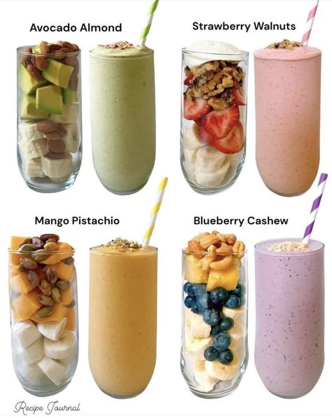 Milk Ice Cubes, Nuts Recipes, Cashew Recipes, Motivasi Diet, Resep Smoothie, Fruit Smoothie Recipes Healthy, Smoothie Recipes Healthy Breakfast, Smoothie Drink Recipes, Jamie Oliver Recipes