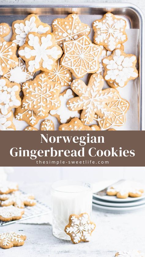 ✨ Get ready to spread some holiday cheer with this Pepperkaker (Norwegian gingerbread cookie) recipe! 🍪🎅 These simple, sweet treats make for the perfect addition to your holiday cookie tray!🍪💫 Norwegian Gingerbread Cookies, Nordic Christmas Cookies, Swedish Gingerbread Cookies, Holiday Cookie Designs, Pepperkaker Cookies, Norwegian Cookies Recipes, Scandinavian Christmas Cookies, Norwegian Baking, Norwegian Christmas Cookies