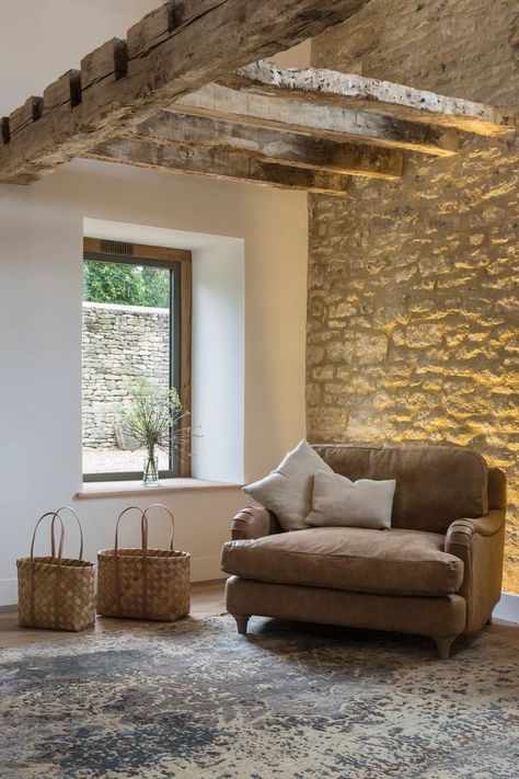 Barn Conversion Interiors, Cotswold Stone, Barn Interior, Stone Interior, Stone Barns, Architectural Services, Barn Conversion, Stone Cottage, The Cotswolds