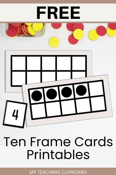 Counting To 10 Activities Kindergarten, Math Tubs Kindergarten Free, Ten Frames Printable Free First Grade, Math Lessons For Kindergarten, Addition Within 5 Kindergarten, Numbers 1-10 Activities, Number 11 Activities, Counting To 10 Activities Preschool, Ten Frame Activities Preschool