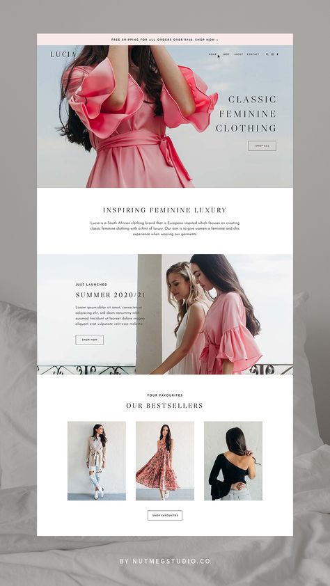 Minimal sophisticated eCommerce website design inspiration Fashion Boutique Website Design, Purse Website Design, Website Design Online Shop, Fashion Designer Website Design, Minimal Fashion Website Design, Clothing Business Website Design, Website Clothing Web Design, Website Design For Clothing Brand, Clothing Website Design Inspiration Ecommerce