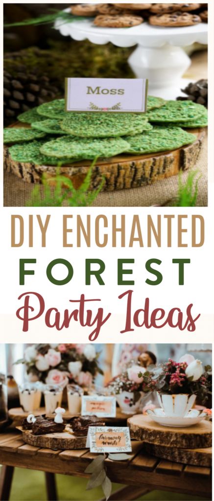 Enchanted Forest Tea Party Ideas, Diy Enchanted Forest Decor Birthday Party, Woodland Theme Tea Party, Enchanted Forest Desserts Table, Woodlands Party Decorations Diy, Woodland Party Diy Decorations, Enchanted Forest Sleepover, Enchanted Forest Menu Ideas, Fairy Garden Ideas Enchanted Forest Magic Tea Parties