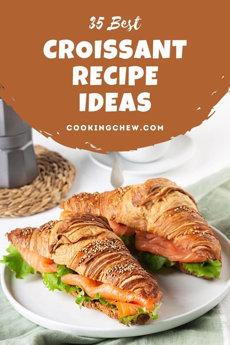 Croissant Recipes Dinner, Croissant Appetizers, Crossiant Recipes, Crossant Recipes, Croissant Roll, Croissant Sandwich, Croissant Dough, Croissant Breakfast, Mini Croissants