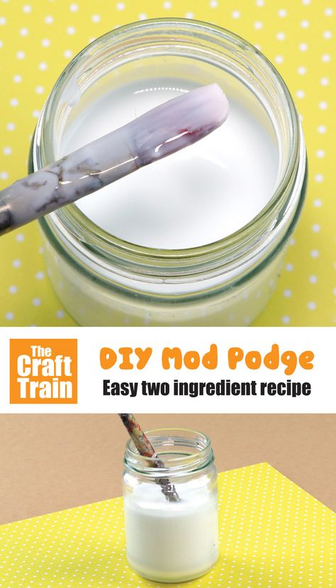 Mod Podge Paper Mache, Diy Mod Podge Recipe, Modge Podge Recipe, Mod Podge Recipe, Home Made Mod Podge, Homemade Mod Podge Recipe, Diy Dough, Paper Flowers Making, Homemade Mod Podge