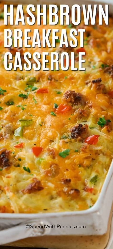 Bacon Breakfast Casserole Hashbrown, New Years Day Breakfast Casserole, Taste Of Home Breakfast Casserole, Farmhouse Breakfast Casserole, Oven Hashbrown Casserole, Freezer Breakfast Casseroles Make Ahead, Farmers Casserole Breakfast, Breakfast Ideas For 2 People, Breakfast Casserole Make Ahead