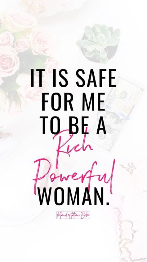 Powerful affirmation from Manifestation Babe Powerful Woman, Motivation Positive, Abundance Affirmations, Wealth Affirmations, Success Affirmations, Law Of Attraction Affirmations, Law Of Attraction Quotes, Positive Self Affirmations, Money Affirmations