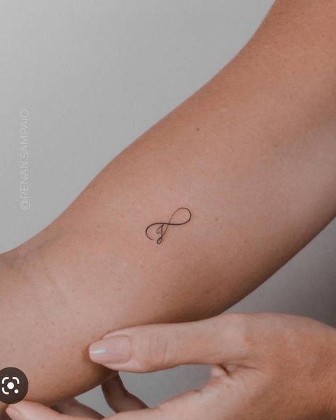 Initial J Tattoo, Initials Tattoos For Women, J Initial Tattoo, Letter Tattoos On Hand, Letter J Tattoo, Small Infinity Tattoos, Infinity Symbol Tattoo, J Tattoo, Infinity Tattoo Designs