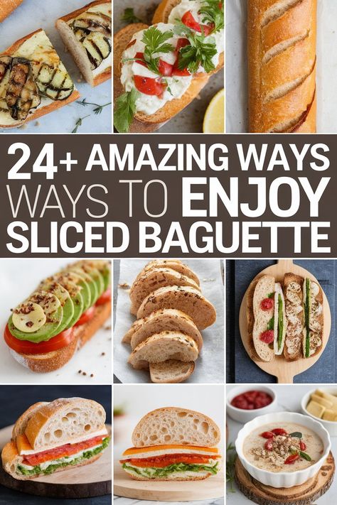 Sliced baguette can be a delicious treat in so many ways! From flavorful bruschetta and tasty crostini to delightful mini sandwiches and stylish appetizers. the options are endless. Add some spreads like pesto or hummus for even more fun. Enjoy these tasty bites at parties or family gatherings! Perfect for sharing! https://ostrali.com/sliced-baguette Recipe With Baguette, Toppings For Baguettes, Baguette Bread Appetizers, Baguette Appetizers, Baguette Appetizer, Baguette Sandwiches, Crostini Toppings, Baguette Sandwich, Baguette Recipe