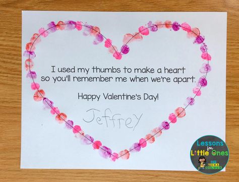 Valentine For Parents From Kids, Valentine's Day Gifts For Parents, Valentines For Parents, Crafts For Students, Prek Valentines, Preschool Valentine Cards, Valentines Preschool, Cards For Parents, Thumbprint Heart