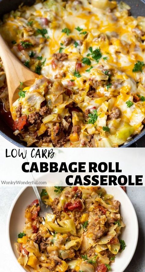 Unstuffed Cabbage Casserole, Cabbage Casserole Recipe, Cabbage Casserole Recipes, Keto Friendly Recipes, Cabbage Roll Casserole, Unstuffed Cabbage, Cabbage Roll, Low Carb Easy, Cabbage Casserole