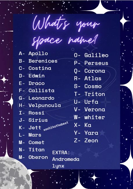 What Is Your Astronaut Name, Planet Name Ideas, Galaxy Name Ideas, Space Inspired Names, Space Username Ideas, Planet Names Ideas, Astronomy Names, Space Themed Names, Alien Names