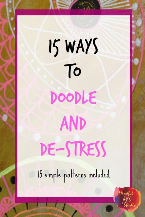 Easy patterns that anyone can do for stress relief. This was SO MUCH FUN! Journaling For Healing, Sketchbook Ideas Doodles, Lynda Barry, Art Therapy Projects, Easy Patterns, Therapeutic Art, Art Therapy Activities, Art Journal Therapy, Art Journal Techniques