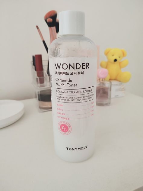 Cute skincare | Dry & combination skin | Korean skincare | Antiaging | Tony Moly | ˖⁺‧₊˚♡˚₊‧⁺˖ Tony Moly Skincare, Ceramide Toner, Cute Skincare, Skin Korean, Tony Moly, Combination Skin, Korean Skincare, Mochi, Toner