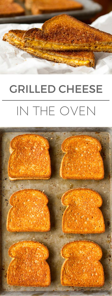 Birthday Breakfast Ideas For Him, Grilled Cheese In The Oven, Grilled Cheese In Oven, Cheese In The Oven, Birthday Breakfast Ideas, Baked Grilled Cheese, Easy Grilled Cheese, Grilled Ham And Cheese, Making Grilled Cheese