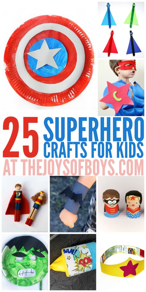 If you have  young superheroes living at your house, they will love these superhero crafts for kids.  Most of them are so simple to make.  I think we'll try the hulk mask next! Superhero Crafts For Kids, Hulk Mask, Hero Crafts, Theme Carnaval, Superhero Crafts, The Hulk, Crafts For Boys, Crafty Kids, Crafts For Kids To Make