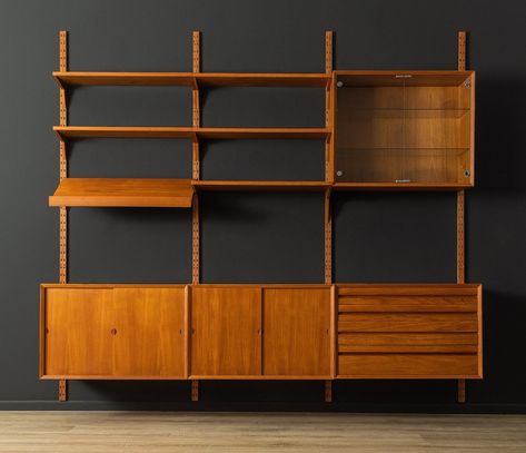 Shelving Wall Unit, Wiesbaden, Mid Century Media Wall, Mcm Modular Wall Unit, Mcm Built In Shelves, Midcentury Modern Built In Shelves, Paul Cadovius Wall Unit, Vintage Wall Unit, Danish Wall Unit