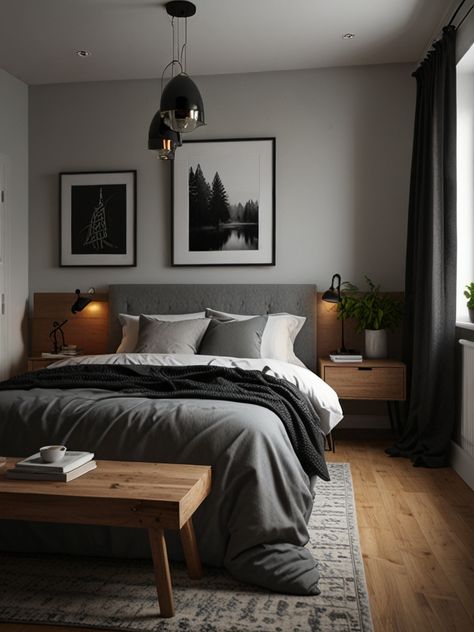 Get small bedroom hacks to make the most of your space with smart storage, clever layouts, and minimalist designs for a clutter-free environment. Mens Small Bedroom Ideas, Maximize Small Bedroom, Bedroom Neutral Decor, Minimal Modern Bedroom, Cozy Bedroom Neutral, Bedroom Corners, Neutral Decor Ideas, Bedroom Ideas Men, Modern Cozy Bedroom