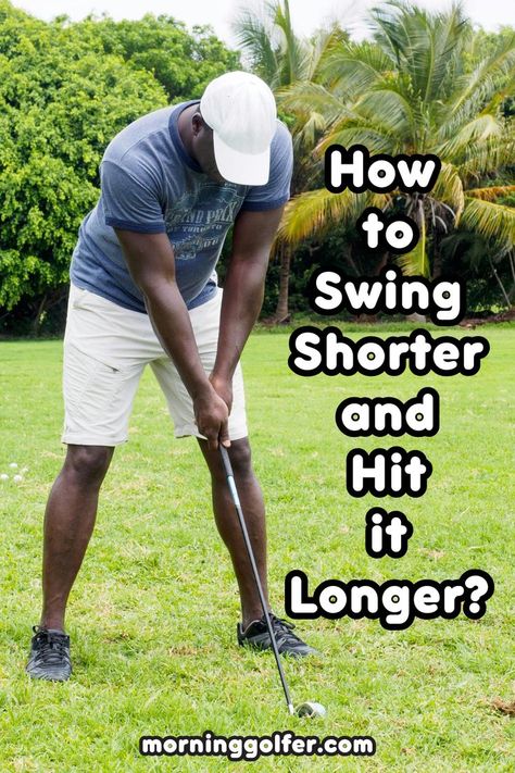 In golf, it’s beneficial to have a compact swing since it limits the margin for mistake. Here is how to swing shorter and hit it longer. Follow me to get more golf swing related tips. #golfswing #golfswingtips #golfswings #golftipsswings #golfdriverswing #golfdriverswingtips #golf Golf Lessons Swings, Fix Your Posture, Golf Pictures, Golf Techniques, Golf Drills, Womens Golf, Golf Tips For Beginners, Classic Golf, Golf Drivers