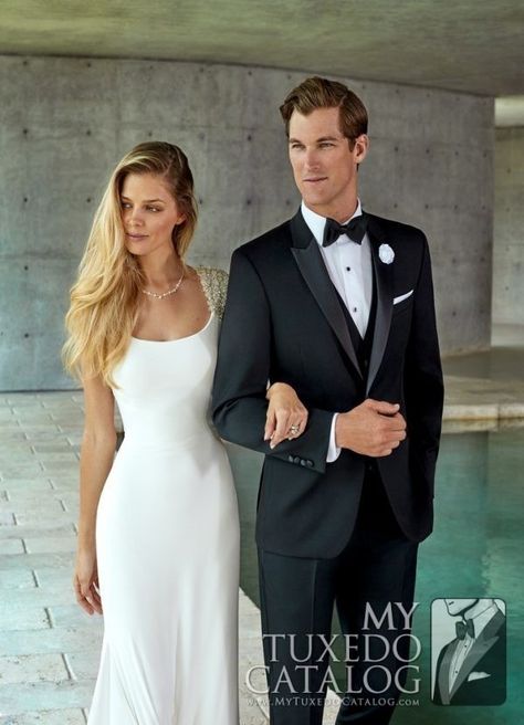 Black 'Jasper' Tuxedo from http://www.mytuxedocatalog.com/catalog/rental-tuxedos-and-suits/c1045-black-jasper-slim-tuxedo/ All Black Tuxedo, Cherry Wedding, Peak Lapel Tuxedo, Designer Tuxedo, Wedding Venue Locations, Unique Wedding Receptions, Urban Wedding Venue, Bridal Skirts, Wedding Venue Inspiration