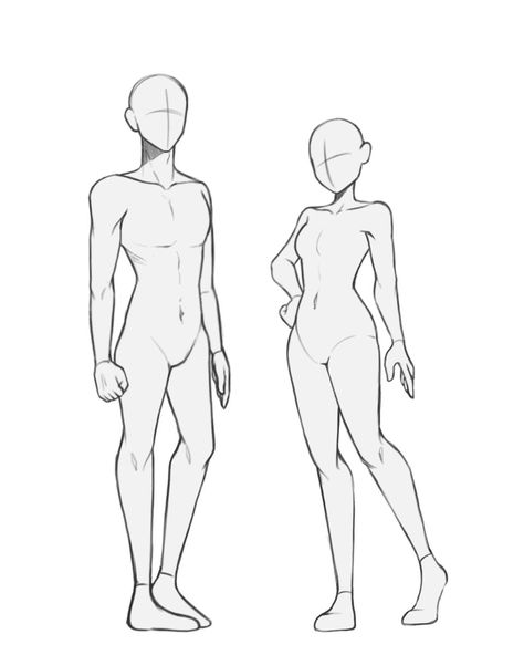 Female Pose Reference Drawing Simple, Anime Character Base Female, Stern Pose Reference, Oc Base Poses Couple, Anime Body Poses Drawing, Character Base Standing, Body Base Drawing Male And Female, Pose Sketches Reference Female, 2 Body Base Drawing