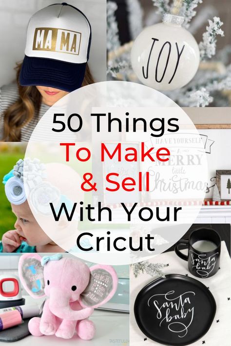 Learn how to make money with your Cricut machine including what to make, how to make it and how to find customers! Cricut Joy Project Ideas To Sell, Cricut Tshirt Ideas For Women Funny, Cameo Silhouette Projects To Sell, Circuit Christmas Gift Ideas, Making Money With Cricut, First Cricut Project, Vinyl Lettering Ideas, Valentines Cricut Ideas To Sell, Best Selling Cricut Projects