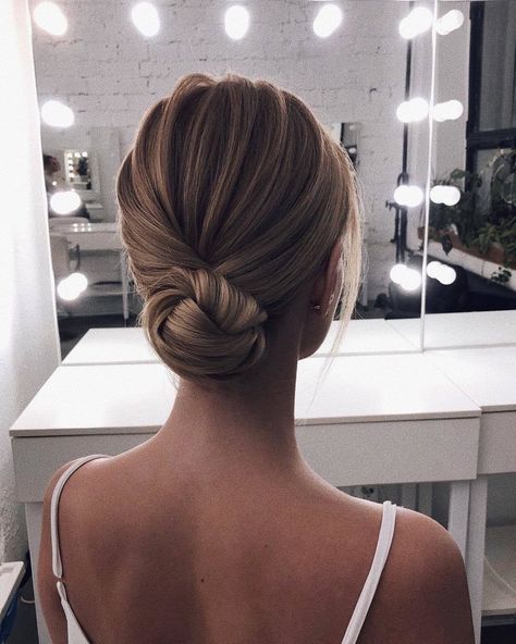 American Salon on Instagram: “knot your average bun ✖️ @oksana_sergeeva_stilist • • • #hairgoals #hairdressermagic #salonlife #hairtrends #hairdresser #haireducation…” Bridal Hair Updo, Low Bun, Penteado Cabelo Curto, Wedding Hairstyles Updo, Trending Hairstyles, Wedding Hair And Makeup, Bride Hairstyles, Hair Dos, Bridesmaid Hair