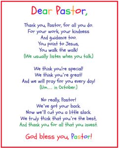 PastorAppreciationKidsPoster Pastor Appreciation Poems, Pastor Appreciation Quotes, Pastors Wife Appreciation, Pastor Appreciation Month, Thank You Pastor, Pastor Appreciation Day, Pastor Anniversary, Pastor Appreciation Gifts, Pastor Appreciation